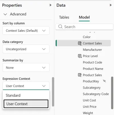 Power BI: gebruikersbewuste berekende kolommen geïntroduceerd